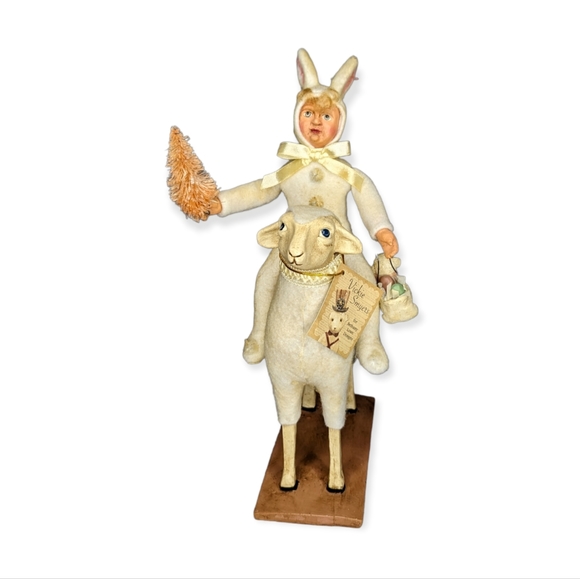 Sweet Bunny Sue on Sheep by Vickie Smyers - Picture 1 of 13